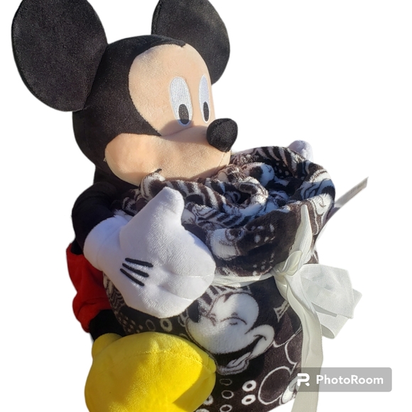 Mickey Mouse Pillow Buddy and Throw Blanket NWT - Picture 8 of 9
